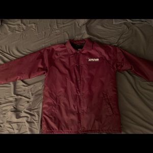 Vans Maroon button down windbreaker